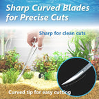 3-Piece Aquascaping Tools Set – 25cm / 9.8in Straight & Curved Long Tweezers - Image 6