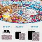Waterproof Dog Blanket, Bohemian Dog Bed Cover Pet Blanket, Reversible Sofa - Image 6