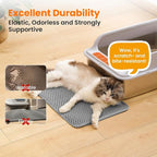 Small Cat Litter Mat, 20x14’’ Double Layer Honeycomb Cat Litter Box Mat - Image 6
