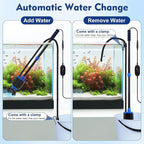 AQQA DC 36W Electric Aquarium Vacuum Gravel Cleaner 6-in-1 Multifunctional Fish - Image 5