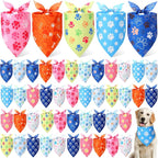 Weewooday 50 Pcs Paw Print Dog Bandanas Bulk by Weewooday