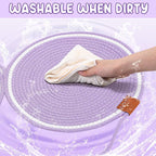 25.6 Inch Large Scratching Mat for Indoor Cats Natural Cotton Rope Flat - Image 4