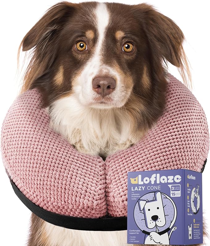 Soft Inflatable Dog Cone Collar by Loflaze