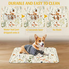 Vintage Wildflowers Herbs Pet Feeding Mat, Absorbent Bowl Pad, Quick Dry - Image 5