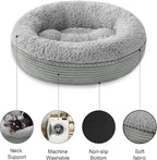 Love's cabin Round Donut Cat and Dog Cushion Bed, 25in Pet Bed - Image 2