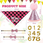 Weewooday Dog Birthday Party Supplies Birthday Boy Girl Cake Bandana Triangle - Image 2