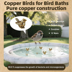 6 Pcs Copper Bath Disks Ornaments Mini Bird Shape, Retro Copper Birdbath - Image 2