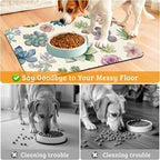 Dog Bowl Mat, Cactus Pet Feeding Mat - Image 4