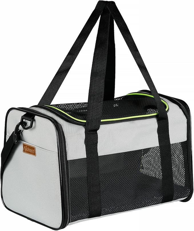 Cat Carrier - Portable Foldable Dog Pet Carrier, Soft-Sided Pet Bag up to 15 Lbs by Akinerri