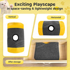Cat Play Bag Collapsible Cat Tunnel Activity Center Mat Play Rug Cats Activity - Image 9