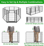 Dog Playpen Outdoor Extra Wide 8 Piece Panels Heavy Duty Dog Fence 40" Height - Image 7