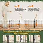 Yaheetech Expandable Dog Playpen, 8 Panel 20 inch Puppy Playpen - Image 6