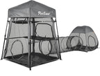Catio Outdoor Cat Enclosure, 3-in-1 Extra Large Portable Cat Playpen by PETEASE