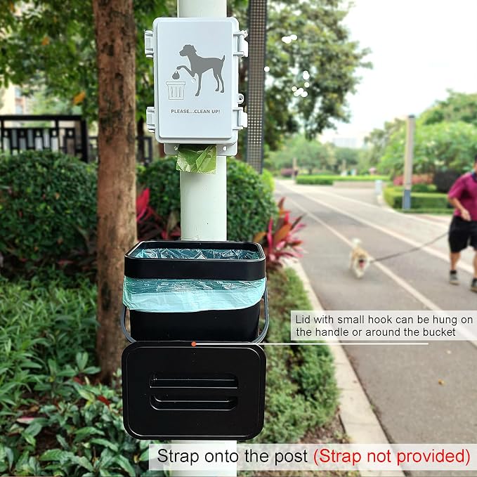 Small Dog Waste Station for Home 1.3Gallon/5L Mountable Doggie Trash Can - Image 4