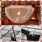 Unittype 4 Pieces Cat Cage Hammock Hanging Pet Bed Double Layer Soft Plush - Image 6