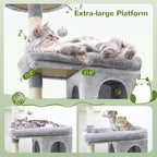 Globlazer Heavy Duty Cat Trees for Large Cats, Sturdy 72in Maine Coon Cat Tree - Image 3