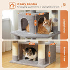 Cat Tree for Indoor Cats, 64.5" Tall Cat Tower - Image 3