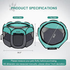 Pet Cat Playpen for Indoor Cats Enclosed, Puppy Dog Play Pen for Outdoor Travel - Image 8