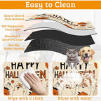 Pumpking Bat Dog Cat Food Mat, Halloween Absorbent Waterproof Placemat - Image 5