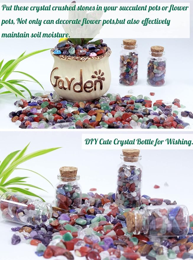 1lb 7 Chakra Aquarium Gravel Rocks Natural Tumbled Healing Crystal Chips Bulk - Image 4