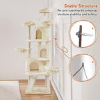 Yaheetech 76.5in Multi-Level Large Cat Tree, Big Cat Tower - Image 9