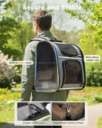 Pecute Cat Backpack Carrier Expandable, Foldable Pet Backpack - Image 5