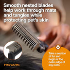 Fiskars Pet, Cat and Dog Brush, Fine Bristles & SoftGrip Handle - Image 4