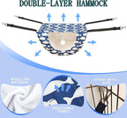 JSPYFITS Cat Cage Hammock with Ball, Double Layer Hanging Adjustable Soft Pet - Image 5