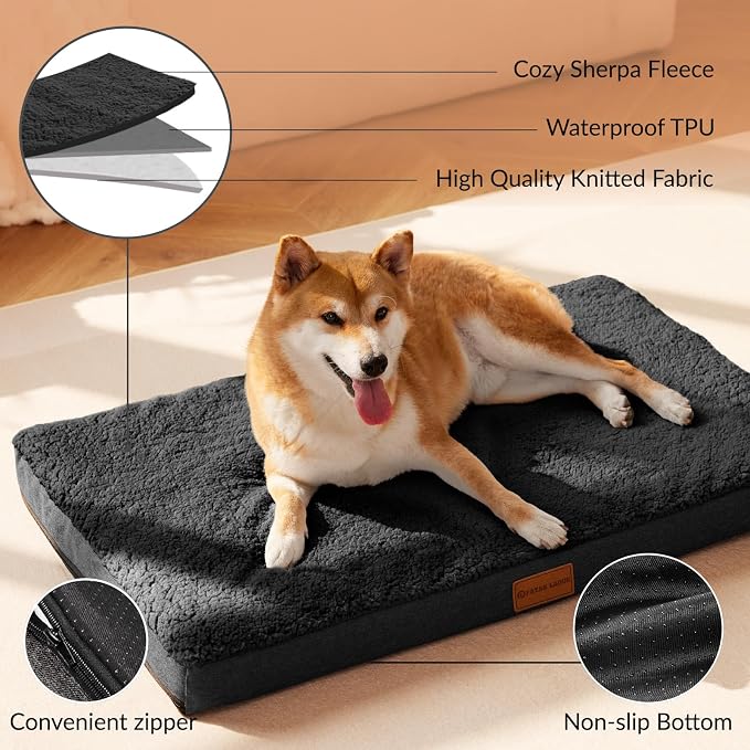 Patas Lague Orthopedic XL Dog Bed Large Sized Dog 42''X28'', Soft Waterproof - Image 4