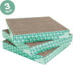 Kitty City Cat Scratcher Refill – 3-Pack Durable Corrugated Cardboard Scratch - Image 2