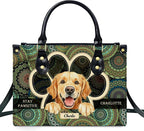 Personalized Pet Mom Leather Handbag – Custom Name Dog Cat Photo Purse - Image 8