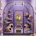 Bird Swing for Parrots – Extra Strong Natural Wood and Rope Hanging Toy for - Image 5