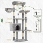 Cat Tree for Indoor Cats, 55.1 inch Cat Tower - Image 7