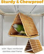 Chewproof Steel Frame Cockatiel Bird Nest - Image 2