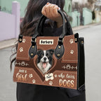 Personalized Pet Mom Leather Handbag – Custom Name Dog Cat Photo Purse - Image 2