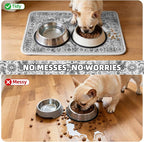 PUPTECK Dog Food Mat, Absorbent Pet Feeding Bowl Mat, Non-Slip Dog Mat - Image 5