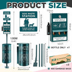 Qinyoung Pet Waste Station, Includes 600 Roll Bags, Dog Waste Station - Image 2