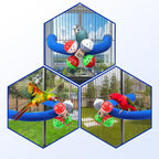U Shape Parrot Perch Stand Toy Bird Platform Sand Paw Grinding Clean Stick - Image 3