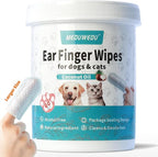 Wider Ear Cleaner Finger Wipes 60 Counts, Dog Ear Cleaner, Grooming Kit Care by MEDUWEDU
