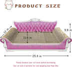 Luxury Cardboard Cat Scratcher Sofa Bed, Couch Shaped Scratching Board - Image 3