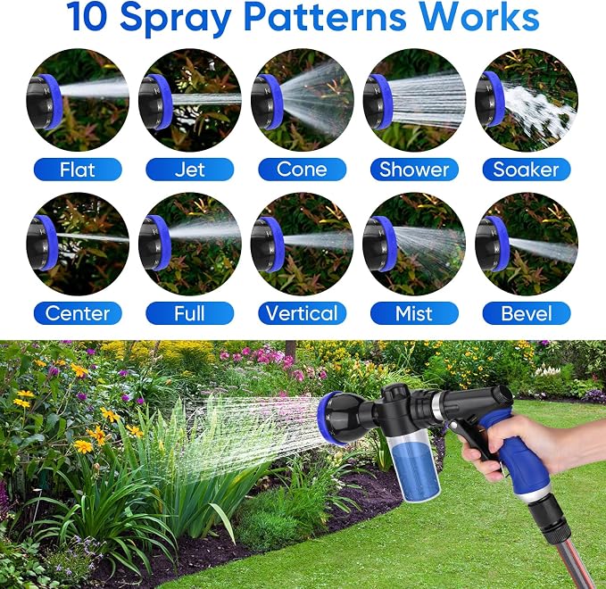 Pet Bathing Sprayer Kit, 10 Spray Patterns, Adjustable Hose Wash Sprayer - Image 2
