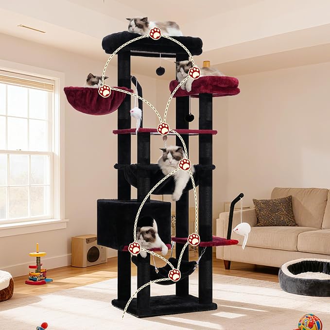 Gothic Cat Tree, Cat Tower for Large Cats - Image 6