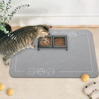 YCT Pet Food Mat, Non-Slip Bottom Absorbent Quick Dry Cat & Dog Feeding Mat by YCT