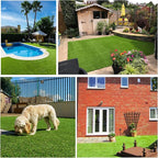 Artificial Grass Rug Outdoor Indoor 12FTX71FT Fake Grass Carpet Green Synthetic - Image 8