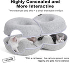 8-Shaped Large Cat Tunnel Bed for Indoor Cats, Infinite Circulation Peekaboo - Image 3