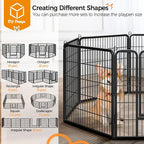 Yaheetech Dog Playpen Outdoor, 32 inch 24 Panels Dog Pen Indoor Heavy Duty - Image 5