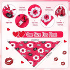 Chunful 50 Pcs Valentine's Day Dog Bandana Bulk - Image 3