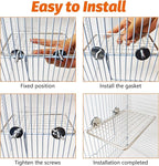 BNOSDM Bird Perch Platform 2 Pcs Stainless Steel Grid Parrot Perches Stand - Image 5