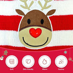 Dog Christmas Sweater Cute Striped Reindeer Xmas Pet Clothes Holiday Puppy Cat - Image 5