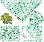 St. Patrick's Dog Bandana, UP URARA PUP Shamrock Triangle Bid, Clover and Bow - Image 3